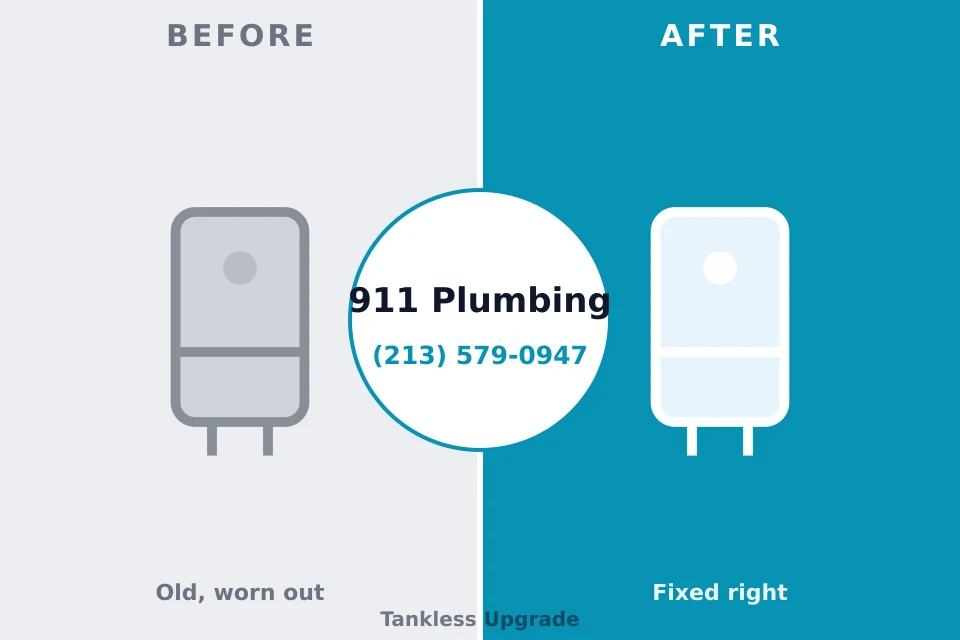 Before and after: plumbing repair Greenville, IN